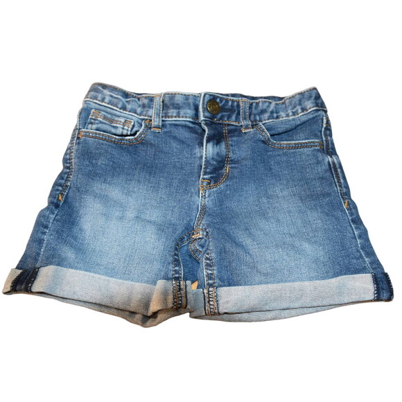 Gap Kids Denim Shorts, Girl's 8 Regular, Dark Wash, Adjustable Waist, NWOT - Picture 1 of 3